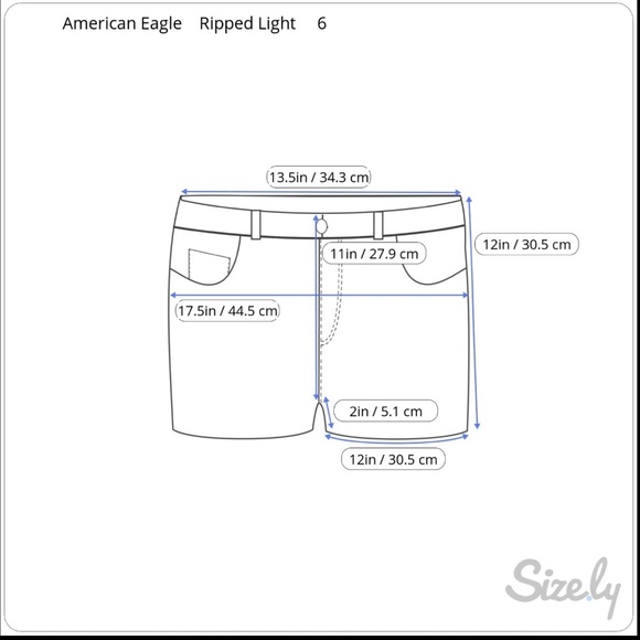 American Eagle Embroidered Floral Denim Shorts Size 6 Frayed Cutoffs Boho 27x2 - Picture 13 of 13